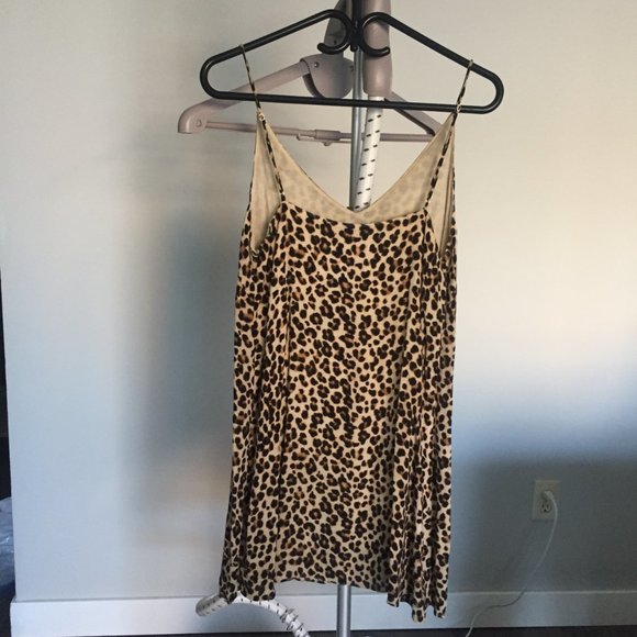 Wilfred Free Leopard Print Slip Dress Size M - Picture 3 of 5